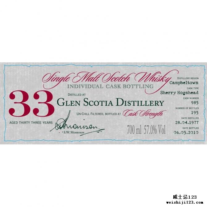 Glen Scotia 1977 DR