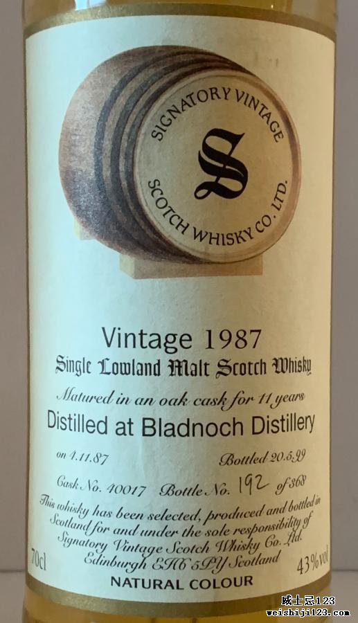 Bladnoch 1987 SV