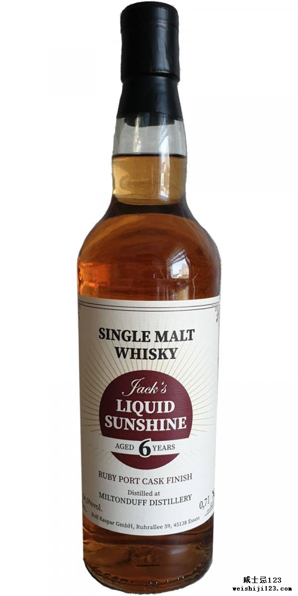 Miltonduff 06-year-old - Jack's Liquid Sunshine