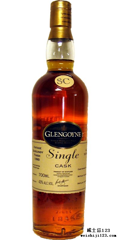 Glengoyne 1990 Burgundy Finish