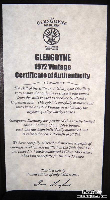 Glengoyne 1972