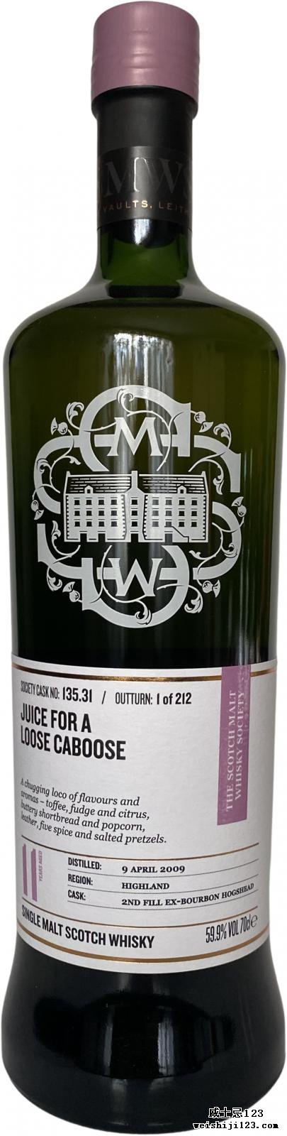 Loch Lomond 2009 SMWS 135.31