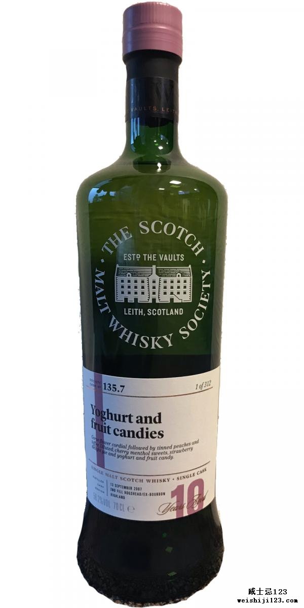 Loch Lomond 2007 SMWS 135.7