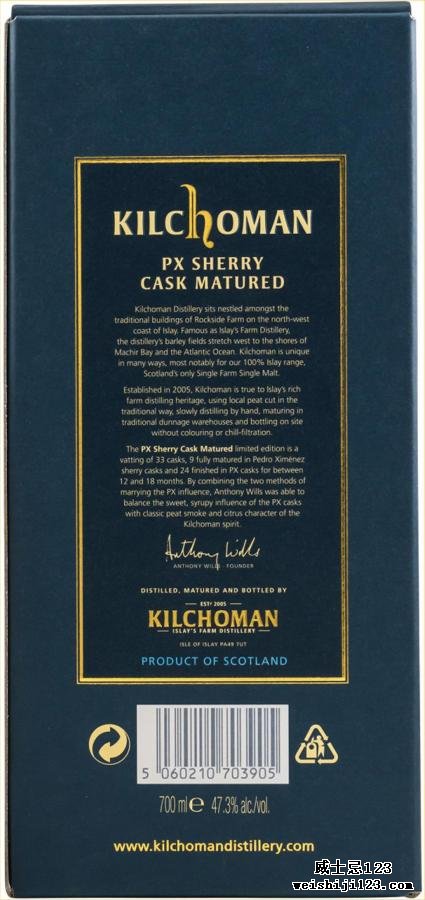 Kilchoman PX Sherry Cask Matured