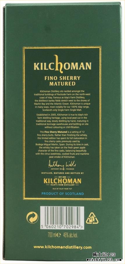 Kilchoman Fino Sherry Matured