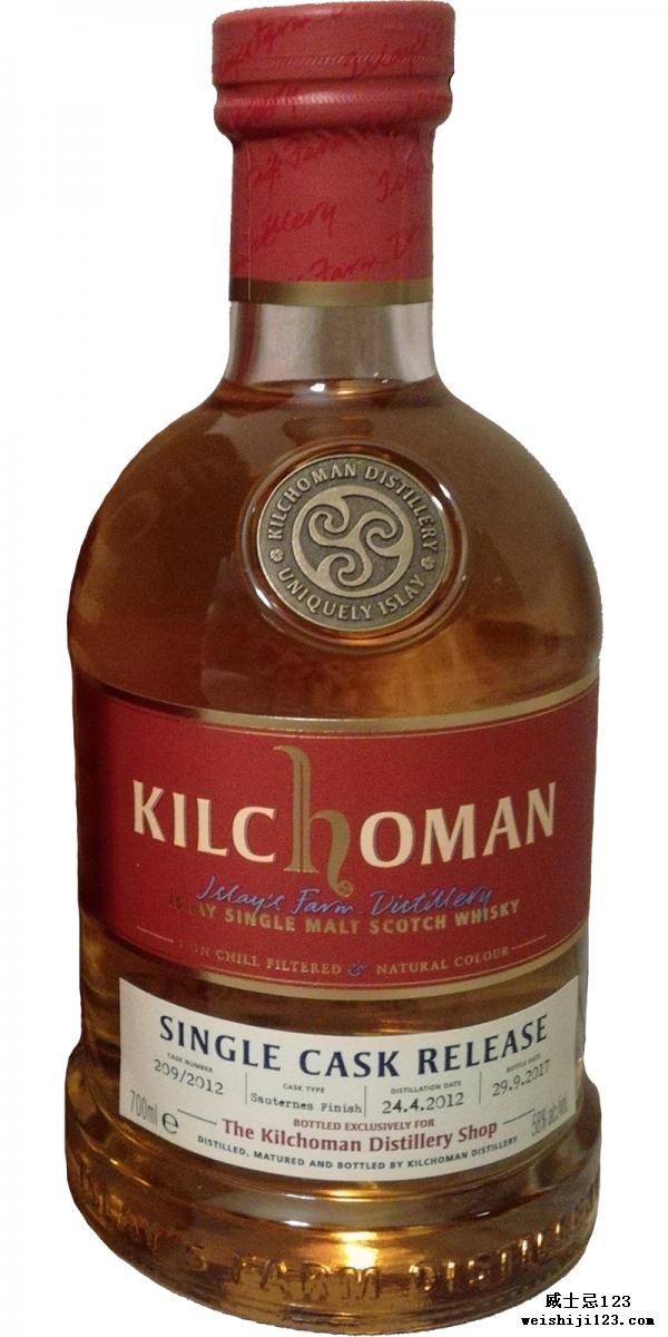 Kilchoman 2012 Single Cask Release