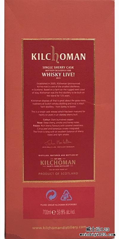 Kilchoman 2009 Single Cask