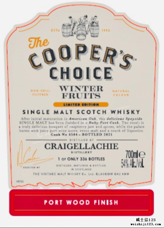 Craigellachie Winter Fruits VM