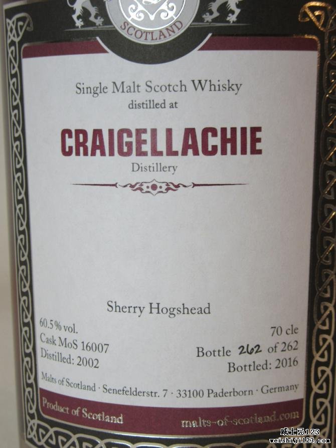 Craigellachie 2002 MoS