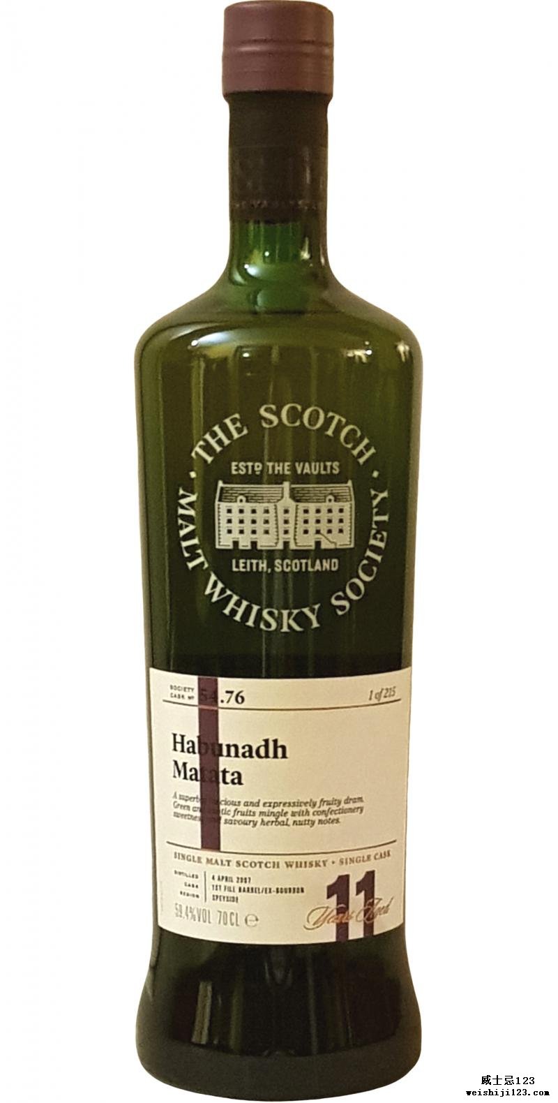 Aberlour 2007 SMWS 54.76