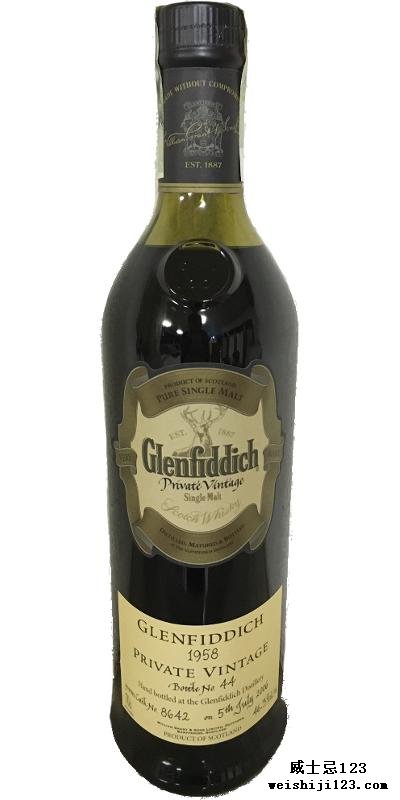 Glenfiddich 1958
