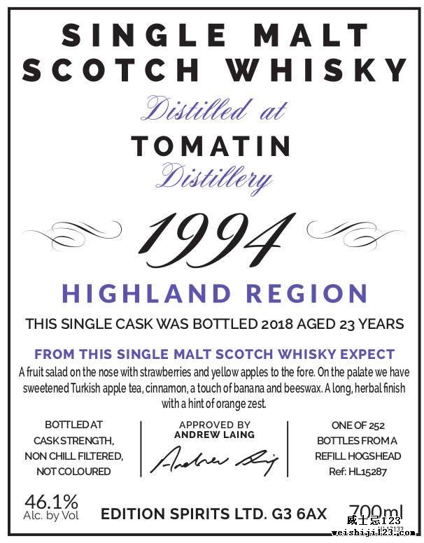 Tomatin 1994 ED