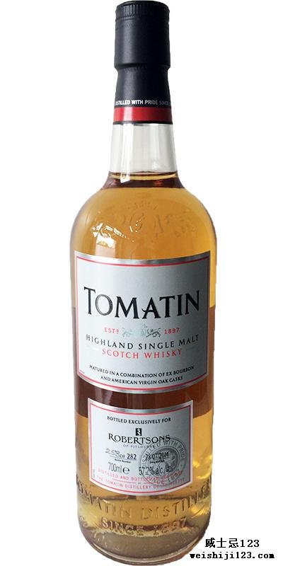 Tomatin Single Cask for Robertsons