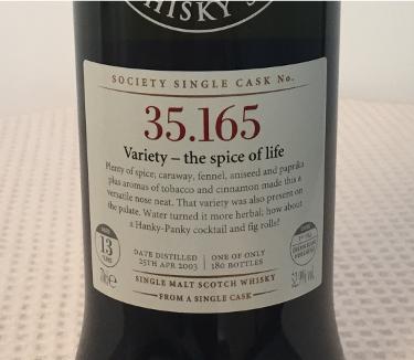 Glen Moray 2003 SMWS 35.165