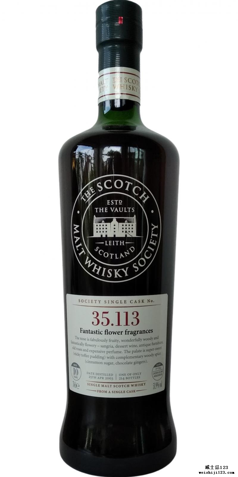 Glen Moray 2003 SMWS 35.113