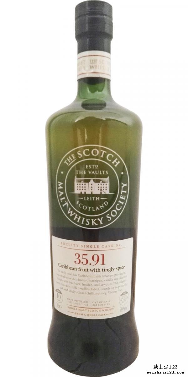 Glen Moray 2002 SMWS 35.91