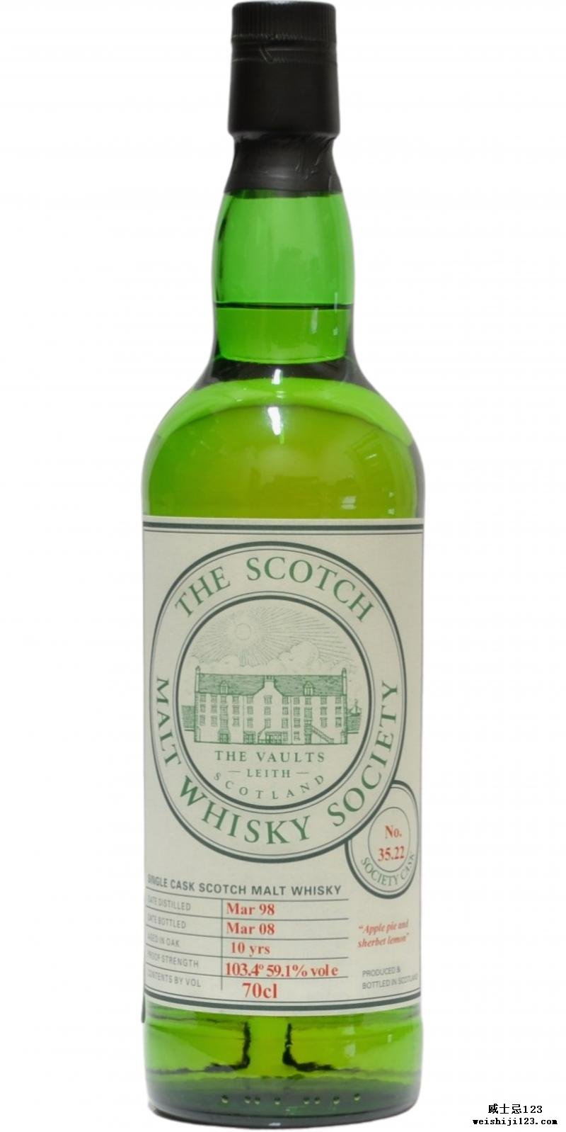 Glen Moray 1998 SMWS 35.22