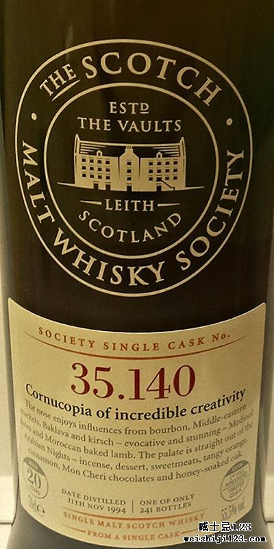 Glen Moray 1994 SMWS 35.140