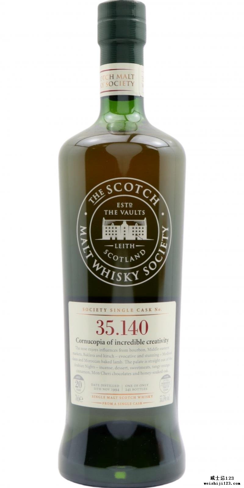 Glen Moray 1994 SMWS 35.140