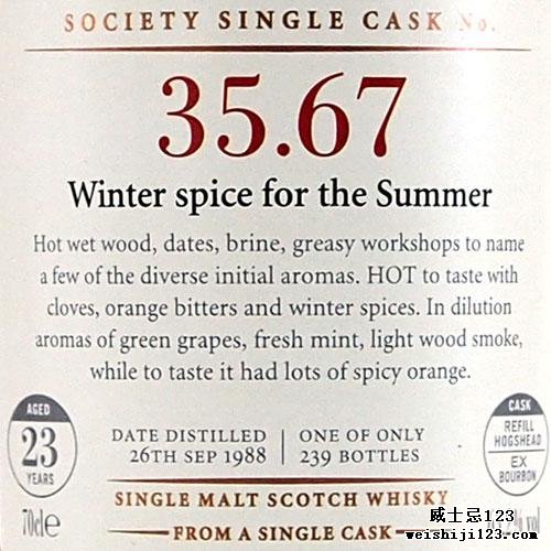 Glen Moray 1988 SMWS 35.67