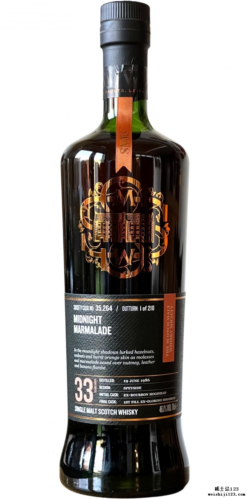 Glen Moray 1986 SMWS 35.264