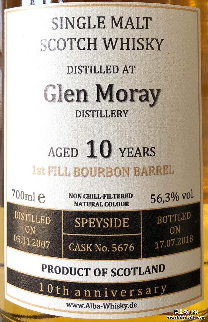 Glen Moray 2007 AWS Limited Edition No. 2