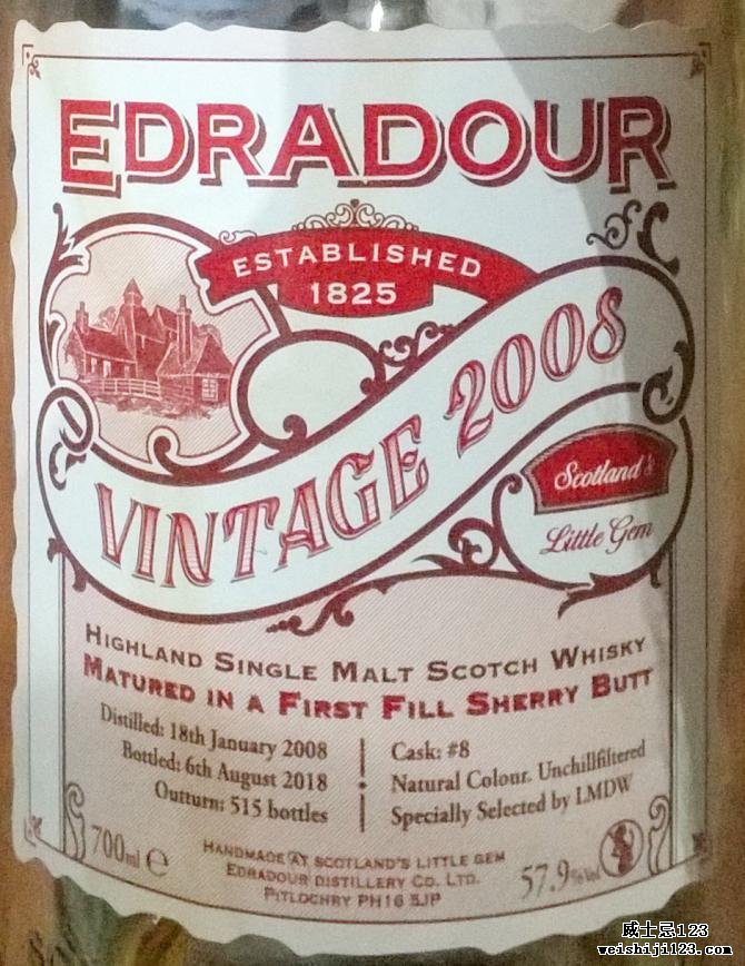Edradour 2008 Vintage