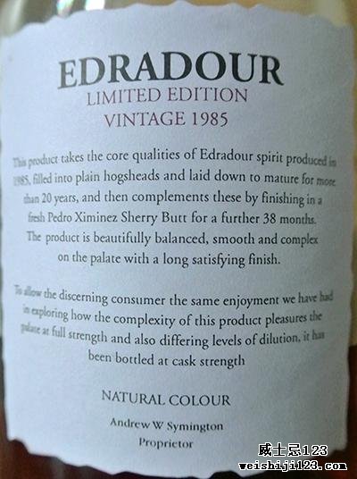 Edradour 1985 Vintage