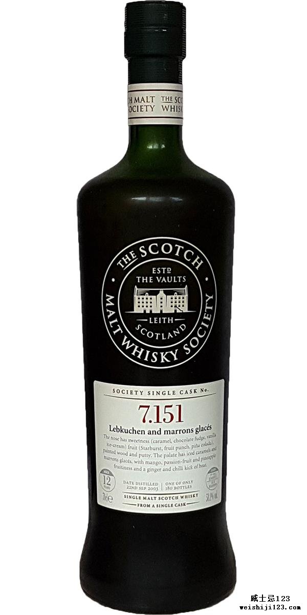 Longmorn 2003 SMWS 7.151