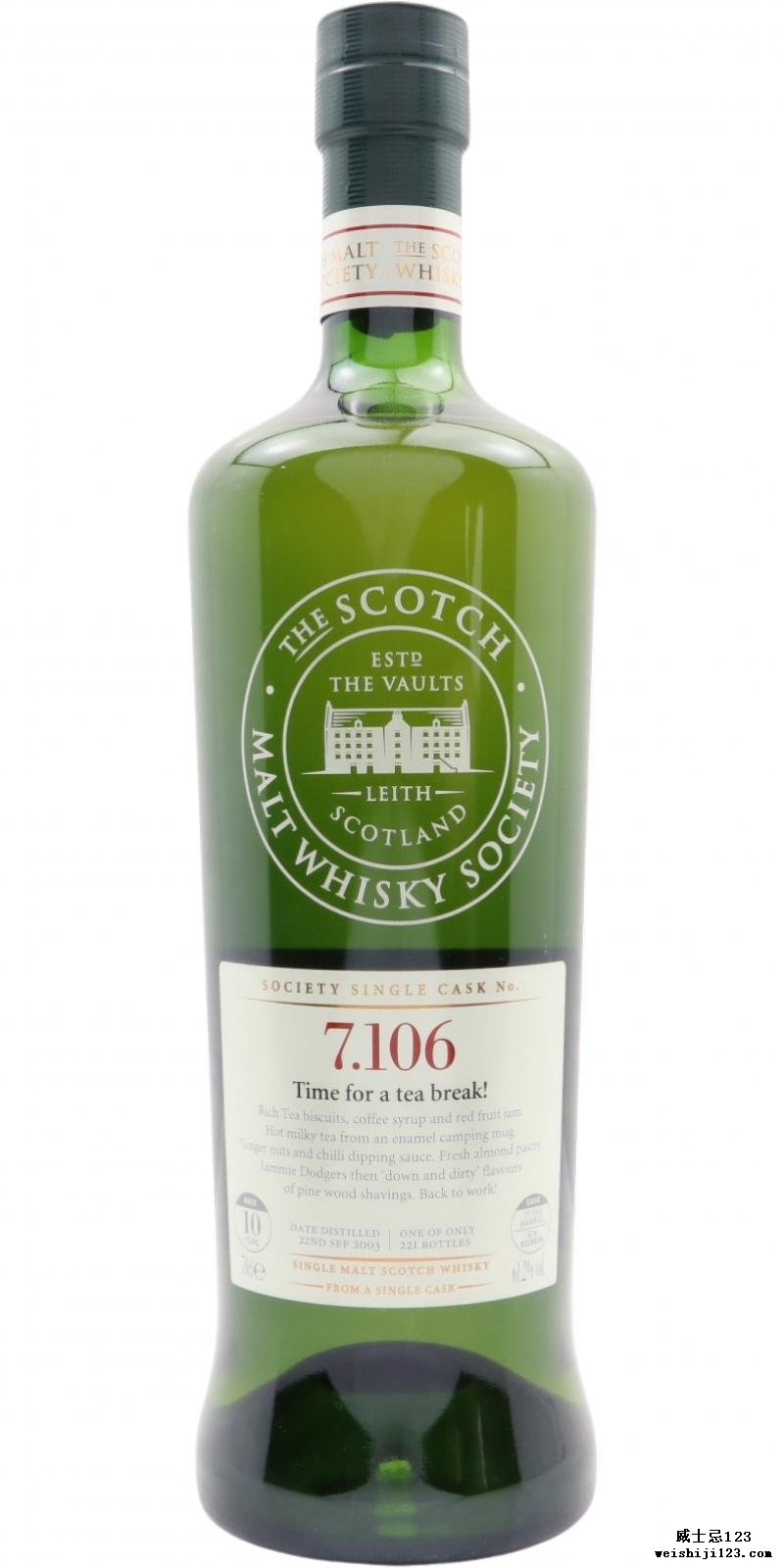 Longmorn 2003 SMWS 7.106