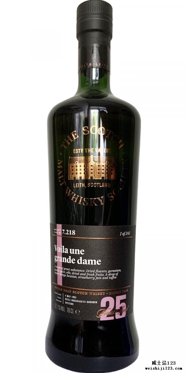 Longmorn 1993 SMWS 7.218