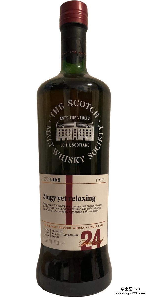 Longmorn 1992 SMWS 7.168