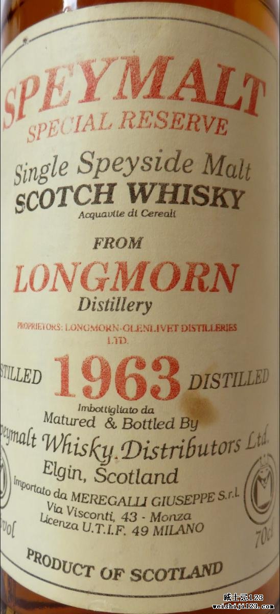 Longmorn 1963 SWD