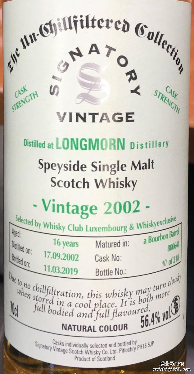 Longmorn 2002 SV