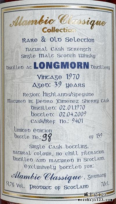 Longmorn 1970 AC
