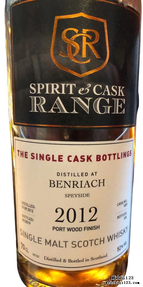 BenRiach 2012 Wx