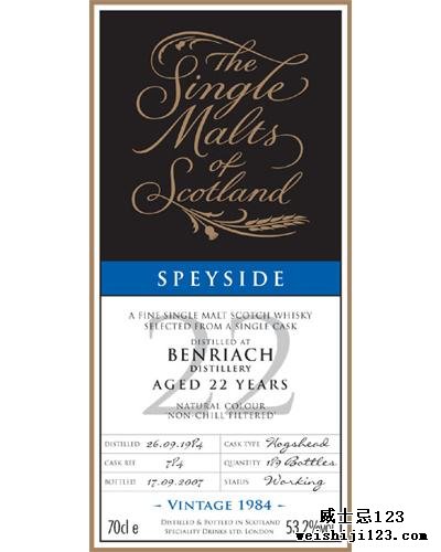 BenRiach 1984 SMS