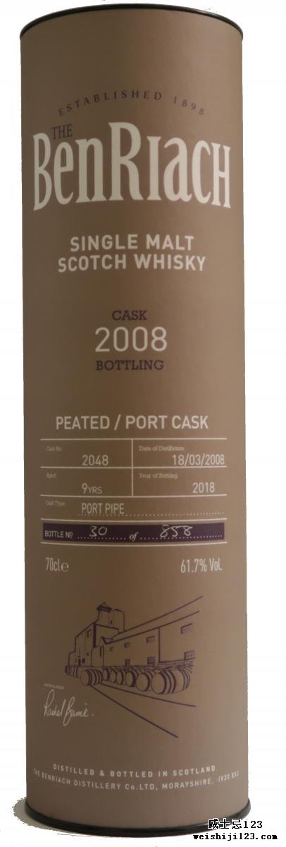 BenRiach 2008 - Peated