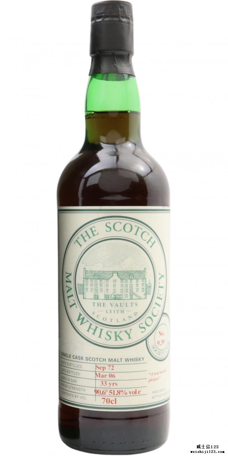 Glen Grant 1972 SMWS 9.39