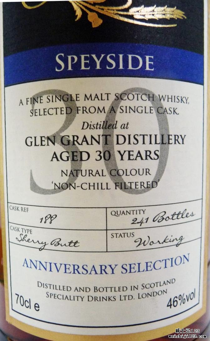 Glen Grant 30-year-old SMS