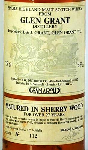 Glen Grant 27-year-old RWD