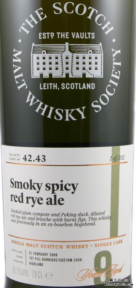 Tobermory 2008 SMWS 42.43