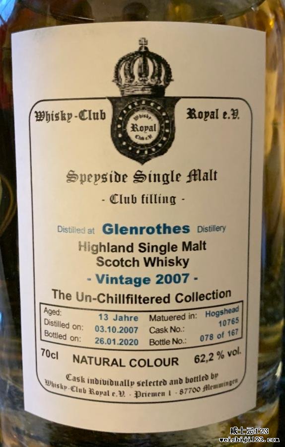 Glenrothes 2007 WCR