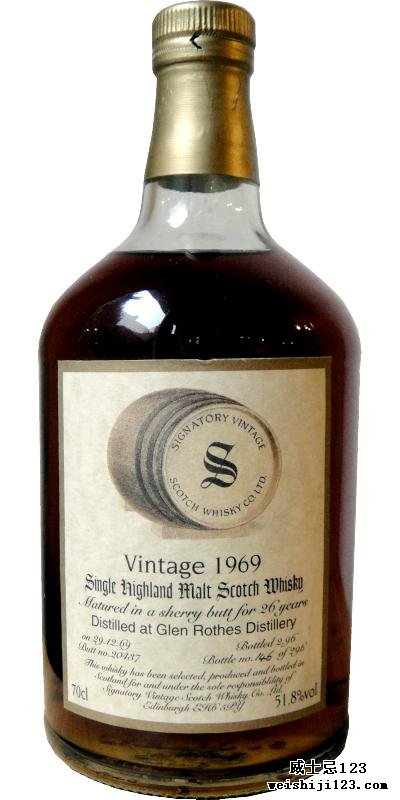 Glenrothes 1969 SV