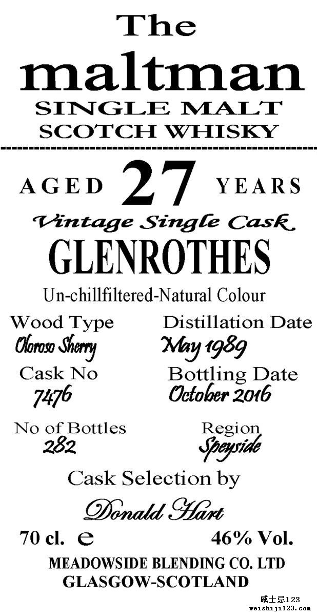 Glenrothes 1989 MBl