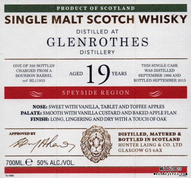 Glenrothes 1996 HL