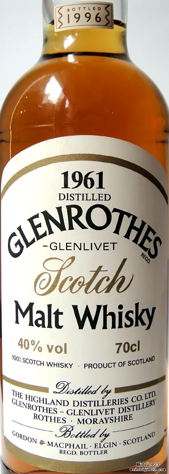 Glenrothes 1961 GM