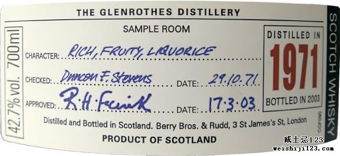 Glenrothes 1971