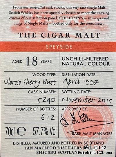 The Cigar Malt 1997 IM