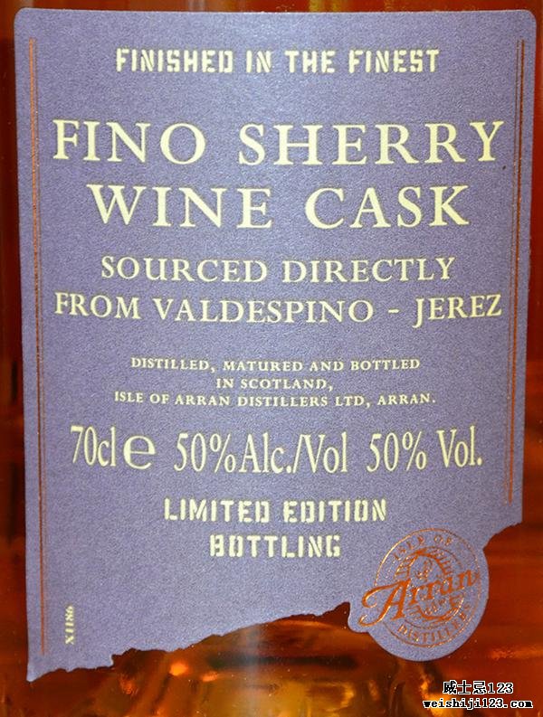 Arran Fino Sherry Wine Cask